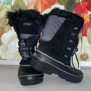 Khombo Like New Leather Rubber Winter Boots
